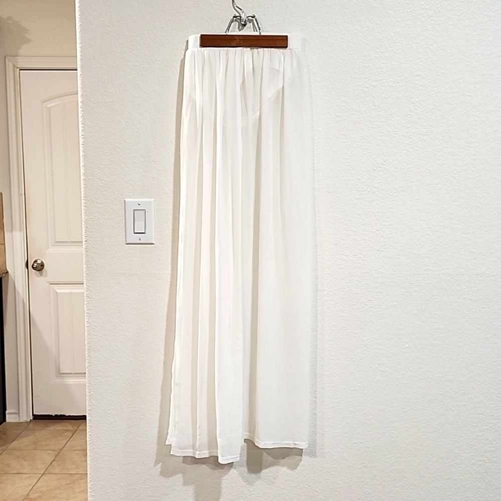 White sheer skirt